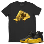 Jordan 12 University Gold Sneaker Match Tees Gold Bar Sneaker Tees Jordan 12 University Gold Sneaker Release Tees Unisex Shirts