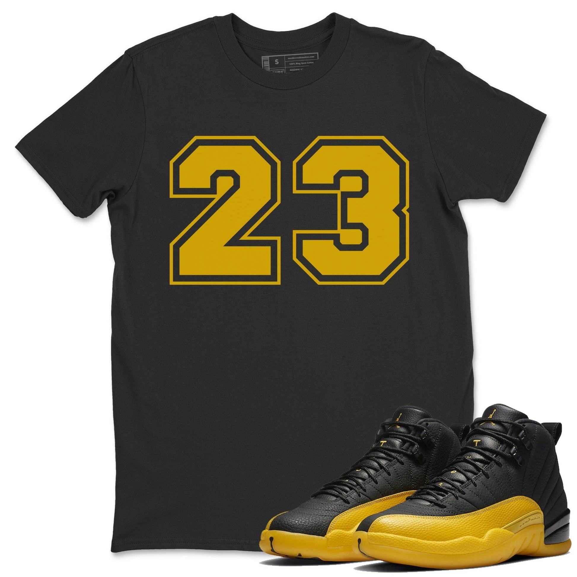 Jordan 12 University Gold Sneaker Match Tees 23 Sneaker Tees Jordan 12 University Gold Sneaker Release Tees Unisex Shirts