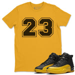 Jordan 12 University Gold Sneaker Match Tees 23 Sneaker Tees Jordan 12 University Gold Sneaker Release Tees Unisex Shirts