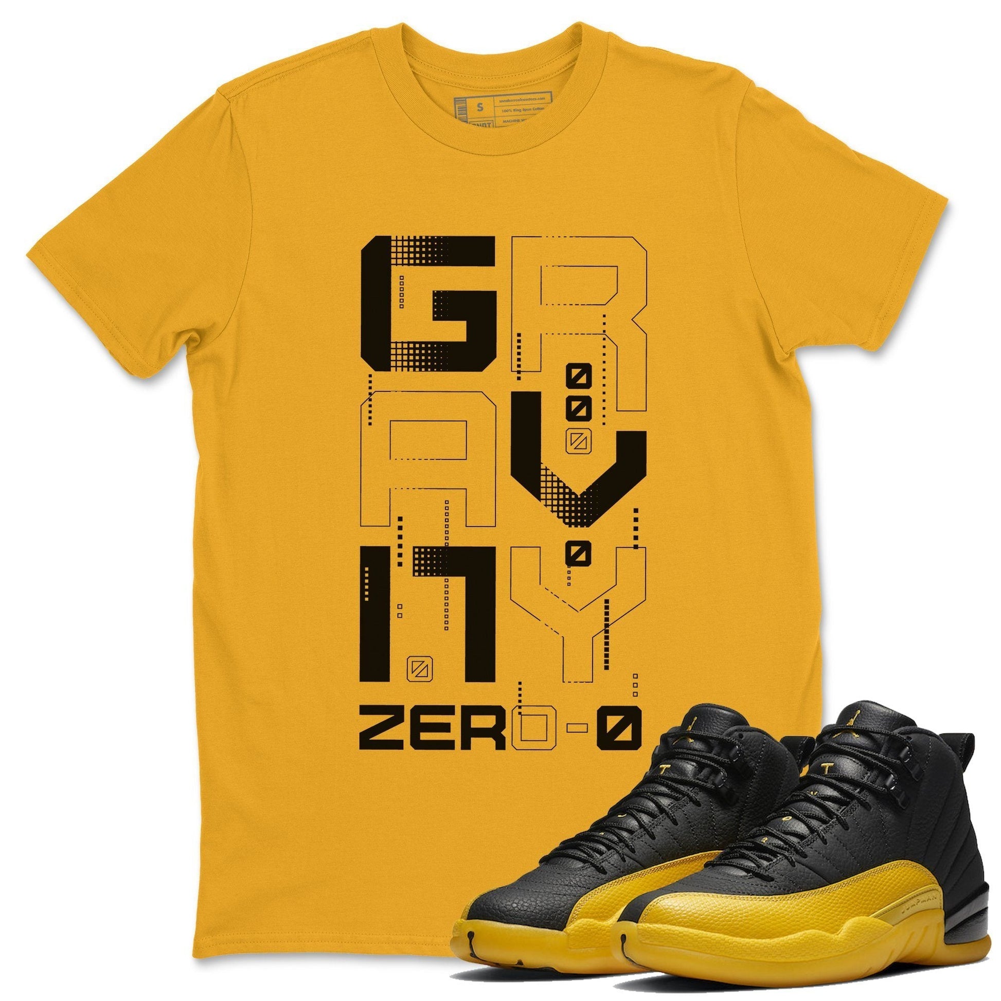 Jordan 12 University Gold Sneaker Match Tees Zero Gravity Sneaker Tees Jordan 12 University Gold Sneaker Release Tees Unisex Shirts