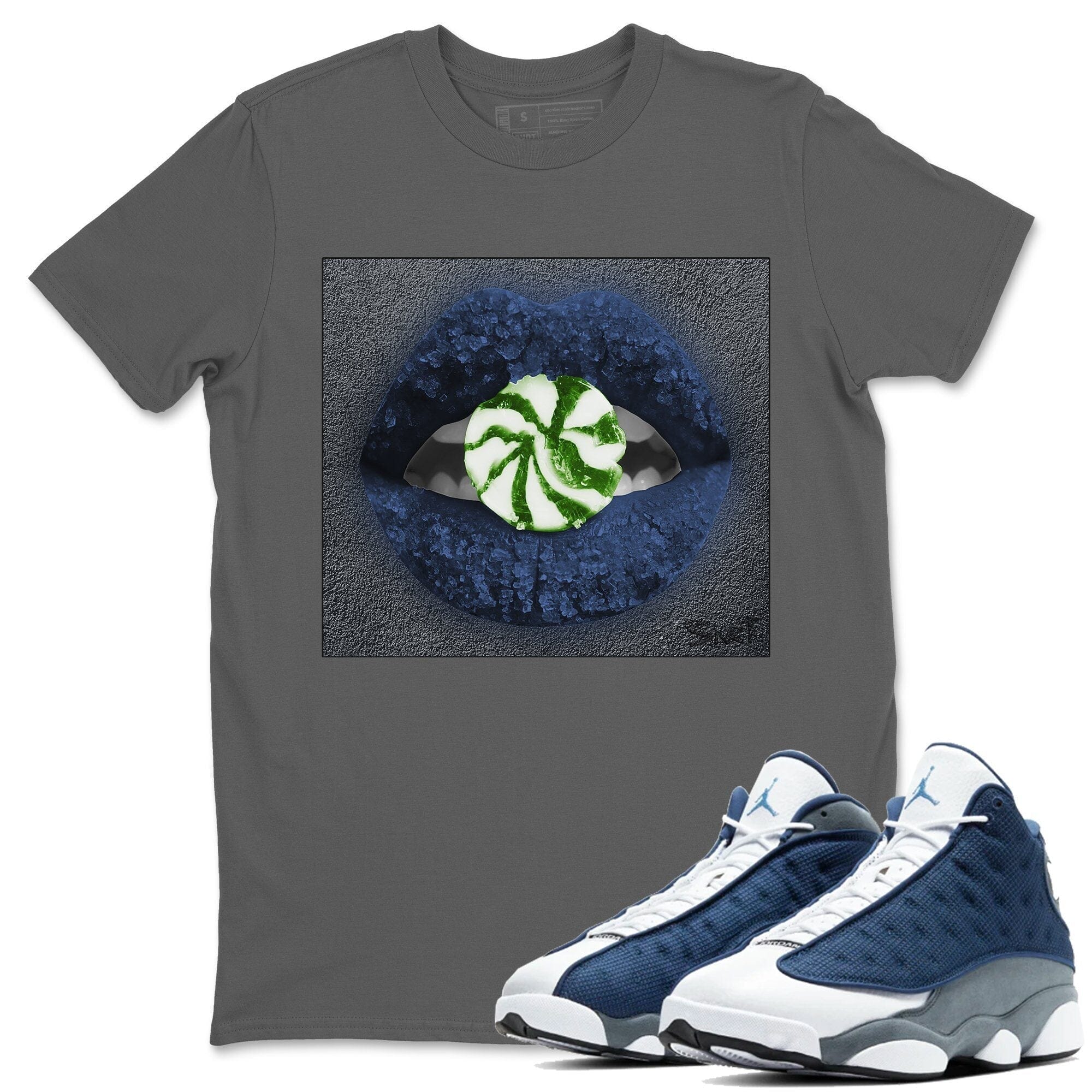 Jordan 13 Flint Sneaker Match Tees Lips Candy Sneaker Tees Jordan 13 Flint Sneaker Release Tees Unisex Shirts
