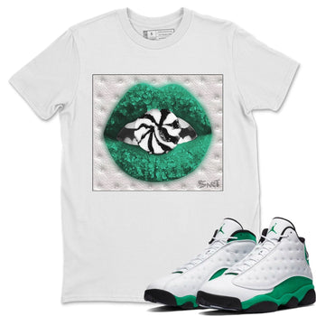 Jordan 13 Lucky Green Sneaker Match Tees Lips Candy Sneaker Tees Jordan 13 Lucky Green Sneaker Release Tees Unisex Shirts