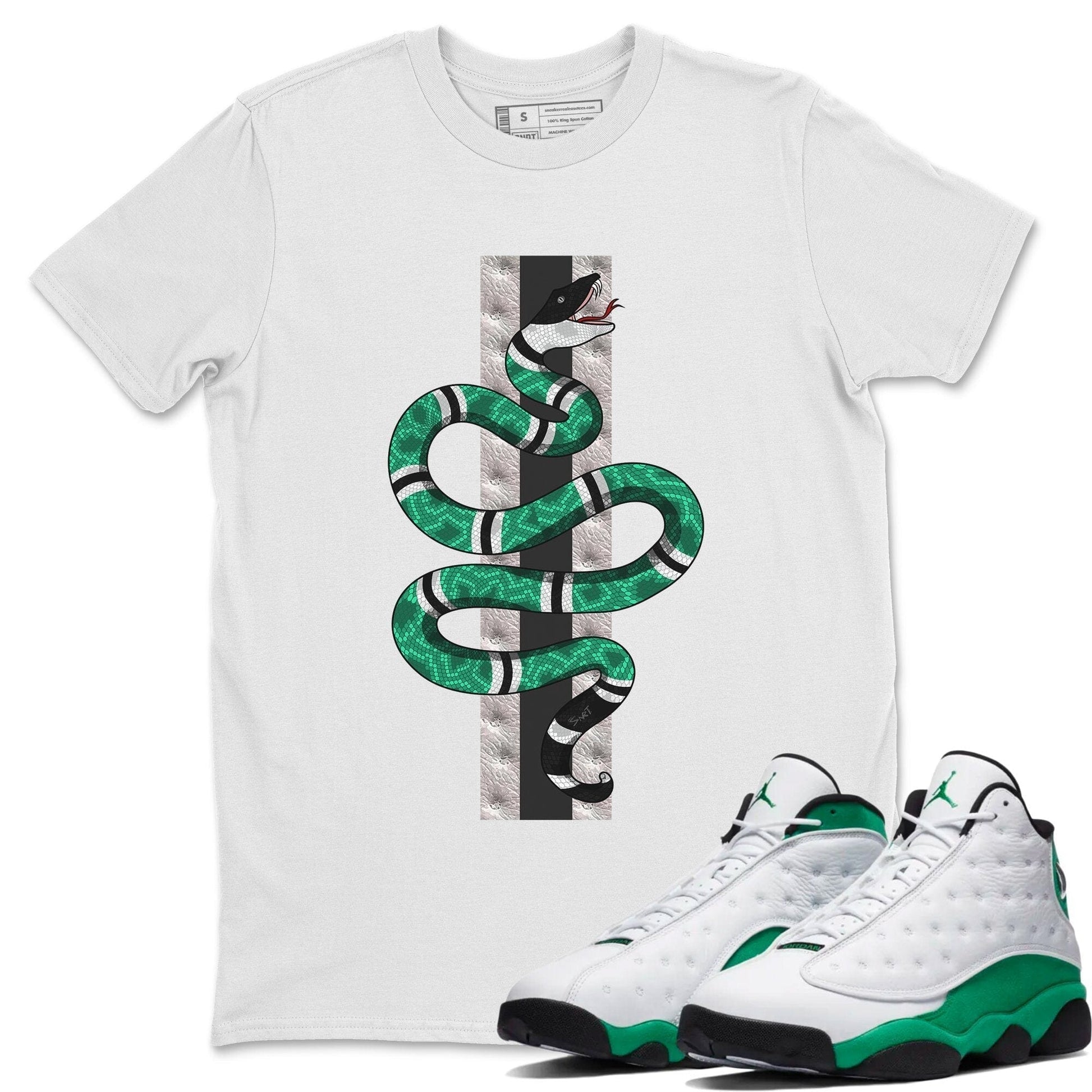 Jordan 13 Lucky Green Sneaker Match Tees Snake Sneaker Tees Jordan 13 Lucky Green Sneaker Release Tees Unisex Shirts