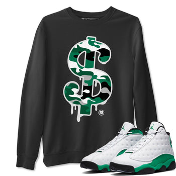 Jordan 13 Lucky Green Sneaker Match Tees Dollar Camo Sneaker Tees Jordan 13 Lucky Green Sneaker Release Tees Unisex Shirts