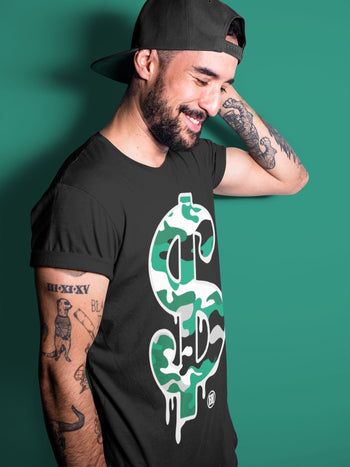 Jordan 13 Lucky Green Sneaker Match Tees Dollar Camo Sneaker Tees Jordan 13 Lucky Green Sneaker Release Tees Unisex Shirts