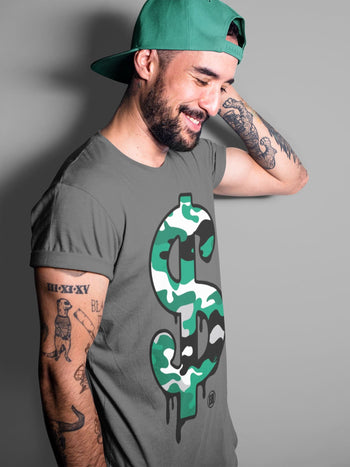 Jordan 13 Lucky Green Sneaker Match Tees Dollar Camo Sneaker Tees Jordan 13 Lucky Green Sneaker Release Tees Unisex Shirts