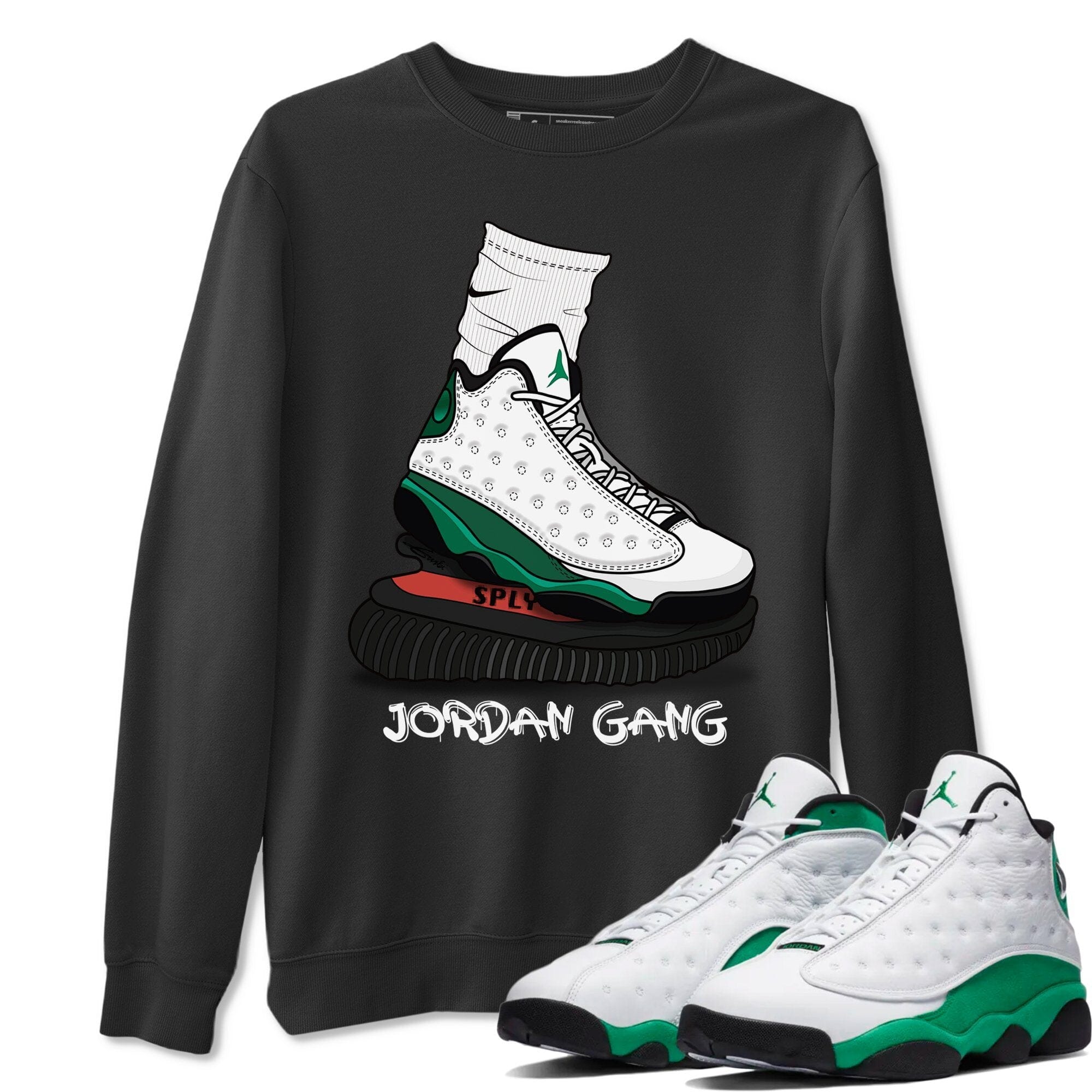 Jordan 13 Lucky Green Sneaker Match Tees Jordan Gang Sneaker Tees Jordan 13 Lucky Green Sneaker Release Tees Unisex Shirts