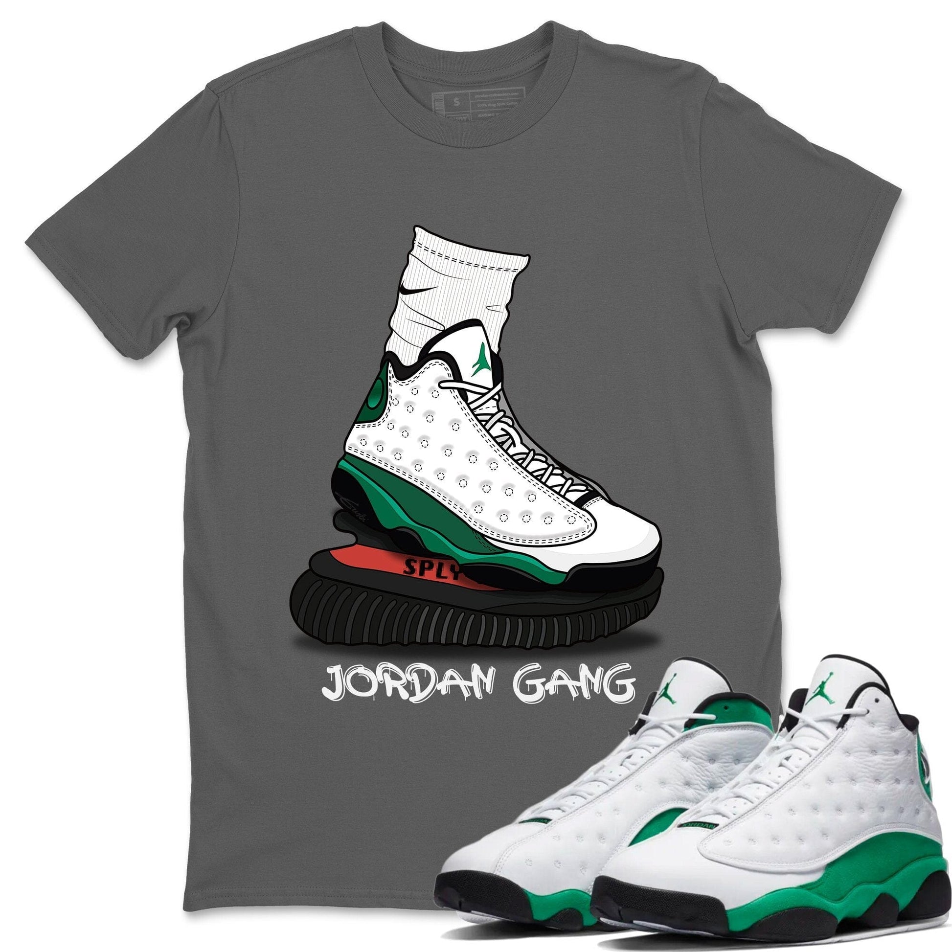 Jordan 13 Lucky Green Sneaker Match Tees Jordan Gang Sneaker Tees Jordan 13 Lucky Green Sneaker Release Tees Unisex Shirts