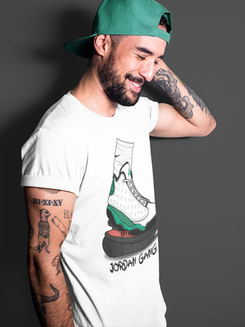 Jordan 13 Lucky Green Sneaker Match Tees Jordan Gang Sneaker Tees Jordan 13 Lucky Green Sneaker Release Tees Unisex Shirts