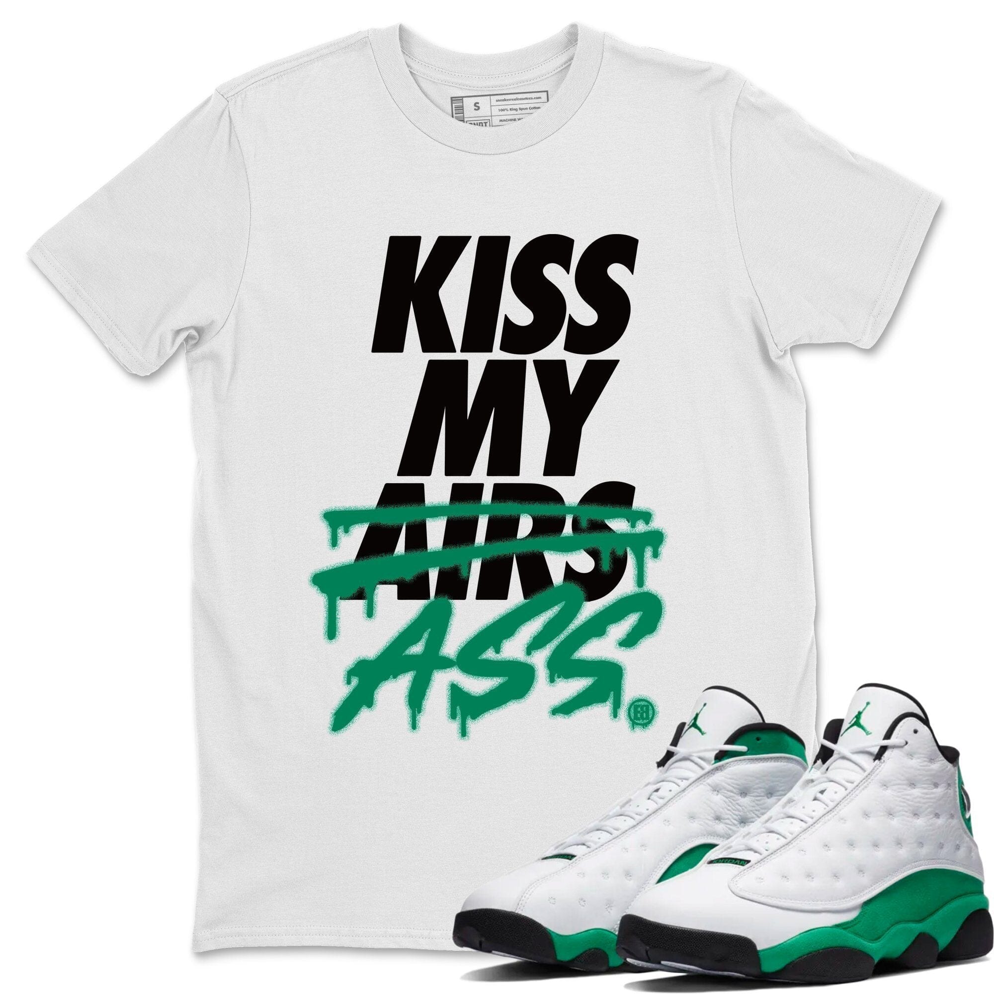 Jordan 13 Lucky Green Sneaker Match Tees Kiss My Ass Sneaker Tees Jordan 13 Lucky Green Sneaker Release Tees Unisex Shirts