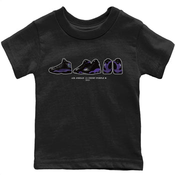 Jordan 13 Court Purple Sneaker Match Tees Air Jordan 13 Prelude Sneaker Tees Jordan 13 Court Purple Sneaker Release Tees Kids Shirts