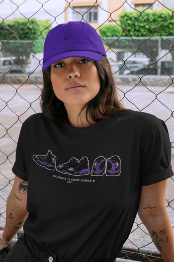 Jordan 13 Court Purple Sneaker Match Tees Air Jordan 13 Prelude Sneaker Tees Jordan 13 Court Purple Sneaker Release Tees Unisex Shirts