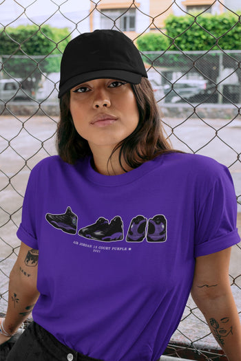 Jordan 13 Court Purple Sneaker Match Tees Air Jordan 13 Prelude Sneaker Tees Jordan 13 Court Purple Sneaker Release Tees Unisex Shirts