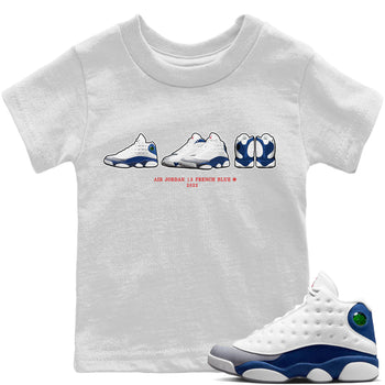 Jordan 13 French Blue Sneaker Match Tees Air Jordan 13 Prelude Sneaker Tees Jordan 13 French Blue Sneaker Release Tees Kids Shirts