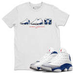 Jordan 13 French Blue Sneaker Match Tees Air Jordan 13 Prelude Sneaker Tees Jordan 13 French Blue Sneaker Release Tees Unisex Shirts