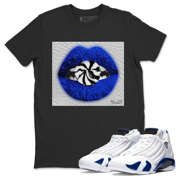 Jordan 14 Hyper Royal Sneaker Match Tees Lips Candy Sneaker Tees Jordan 14 Hyper Royal Sneaker Release Tees Unisex Shirts