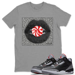 Jordan 3 Black Cement Sneaker Match Tees Lips Candy Sneaker Tees Jordan 3 Black Cement Sneaker Release Tees Unisex Shirts