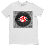 Jordan 3 Black Cement Sneaker Match Tees Lips Candy Sneaker Tees Jordan 3 Black Cement Sneaker Release Tees Unisex Shirts