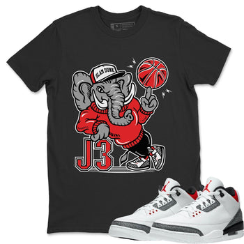 Jordan 3 Fire Red Sneaker Match Tees Elephant Sneaker Tees Jordan 3 Fire Red Sneaker Release Tees Unisex Shirts