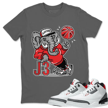 Jordan 3 Fire Red Sneaker Match Tees Elephant Sneaker Tees Jordan 3 Fire Red Sneaker Release Tees Unisex Shirts