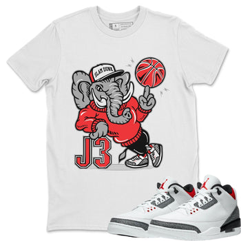 Jordan 3 Fire Red Sneaker Match Tees Elephant Sneaker Tees Jordan 3 Fire Red Sneaker Release Tees Unisex Shirts