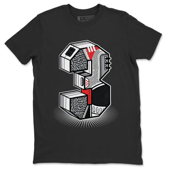 Jordan 3 Fire Red Sneaker Match Tees Three Statue Sneaker Tees Jordan 3 Fire Red Sneaker Release Tees Unisex Shirts