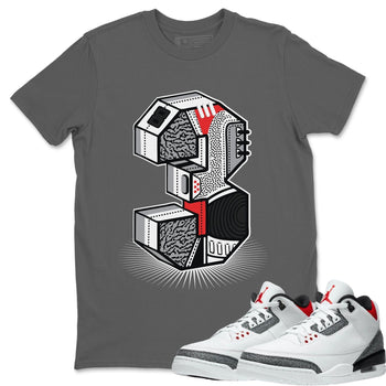 Jordan 3 Fire Red Sneaker Match Tees Three Statue Sneaker Tees Jordan 3 Fire Red Sneaker Release Tees Unisex Shirts