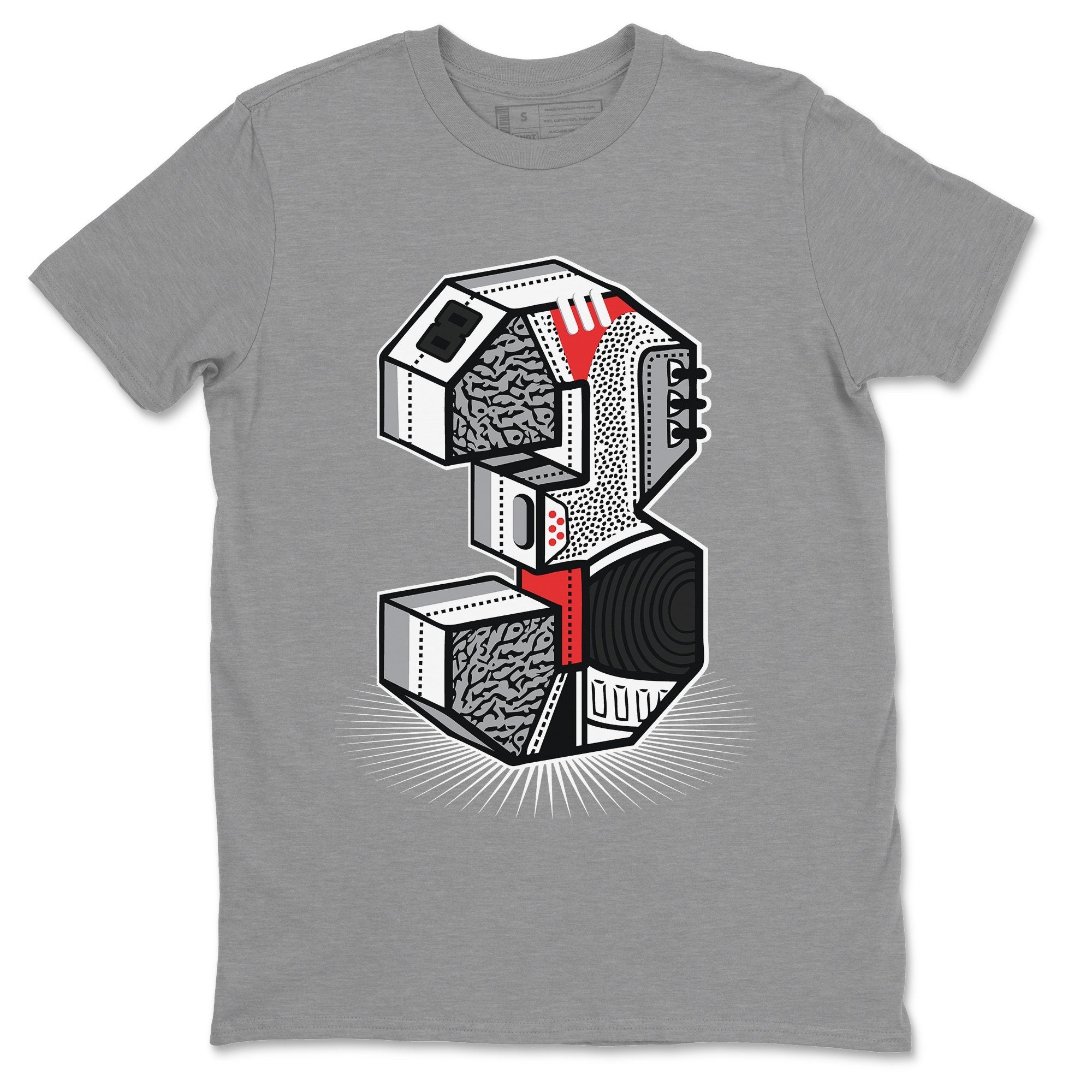 Jordan 3 Fire Red Sneaker Match Tees Three Statue Sneaker Tees Jordan 3 Fire Red Sneaker Release Tees Unisex Shirts