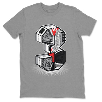 Jordan 3 Fire Red Sneaker Match Tees Three Statue Sneaker Tees Jordan 3 Fire Red Sneaker Release Tees Unisex Shirts