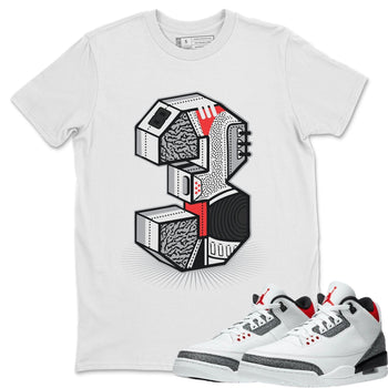 Jordan 3 Fire Red Sneaker Match Tees Three Statue Sneaker Tees Jordan 3 Fire Red Sneaker Release Tees Unisex Shirts