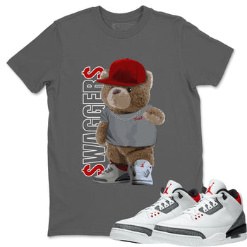 Jordan 3 Fire Red Sneaker Match Tees Bear Swaggers Sneaker Tees Jordan 3 Fire Red Sneaker Release Tees Unisex Shirts