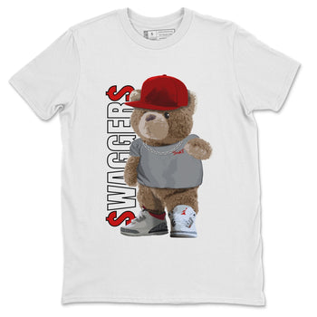Jordan 3 Fire Red Sneaker Match Tees Bear Swaggers Sneaker Tees Jordan 3 Fire Red Sneaker Release Tees Unisex Shirts