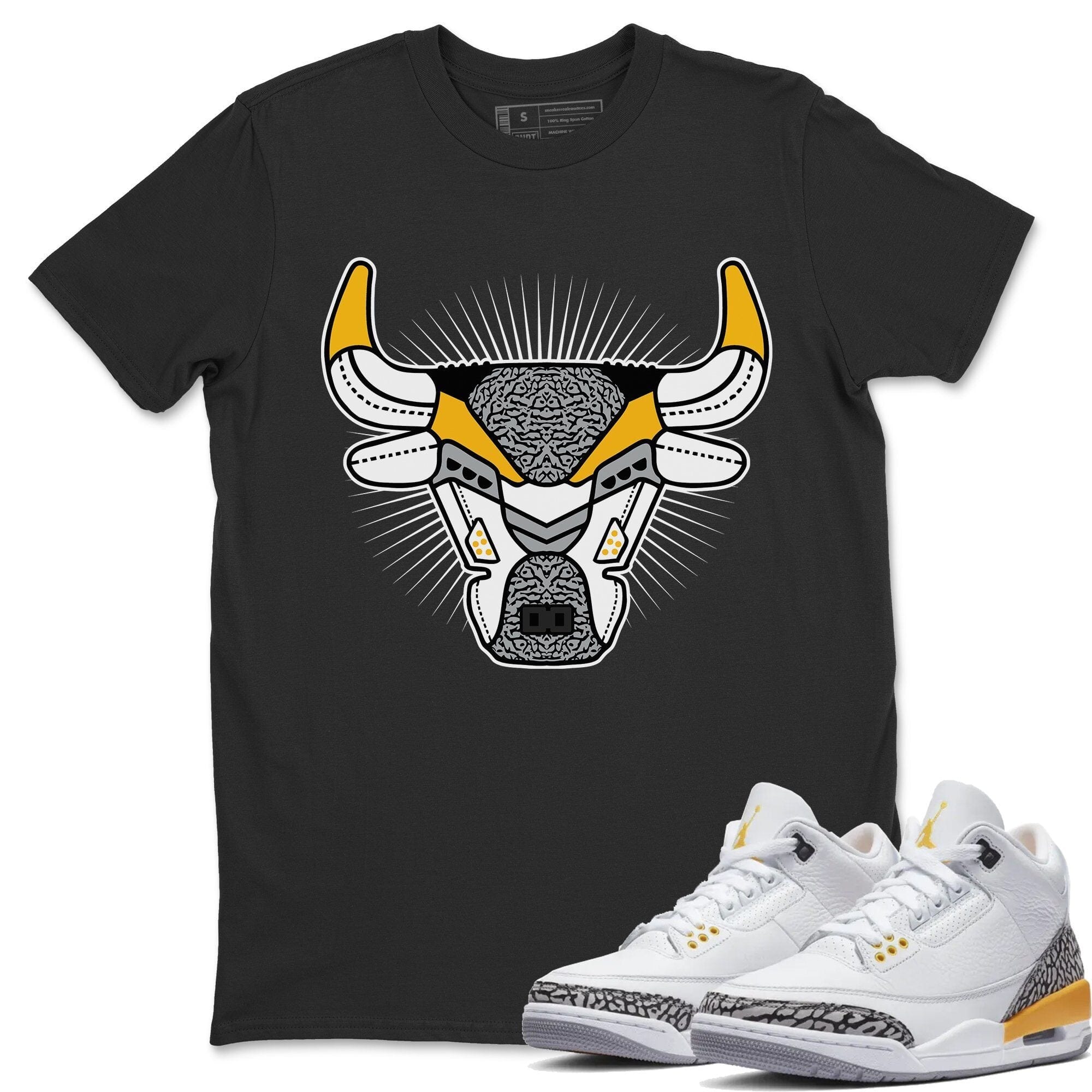 Jordan 3 Laser Orange Sneaker Match Tees Bull Head Sneaker Tees Jordan 3 Laser Orange Sneaker Release Tees Unisex Shirts