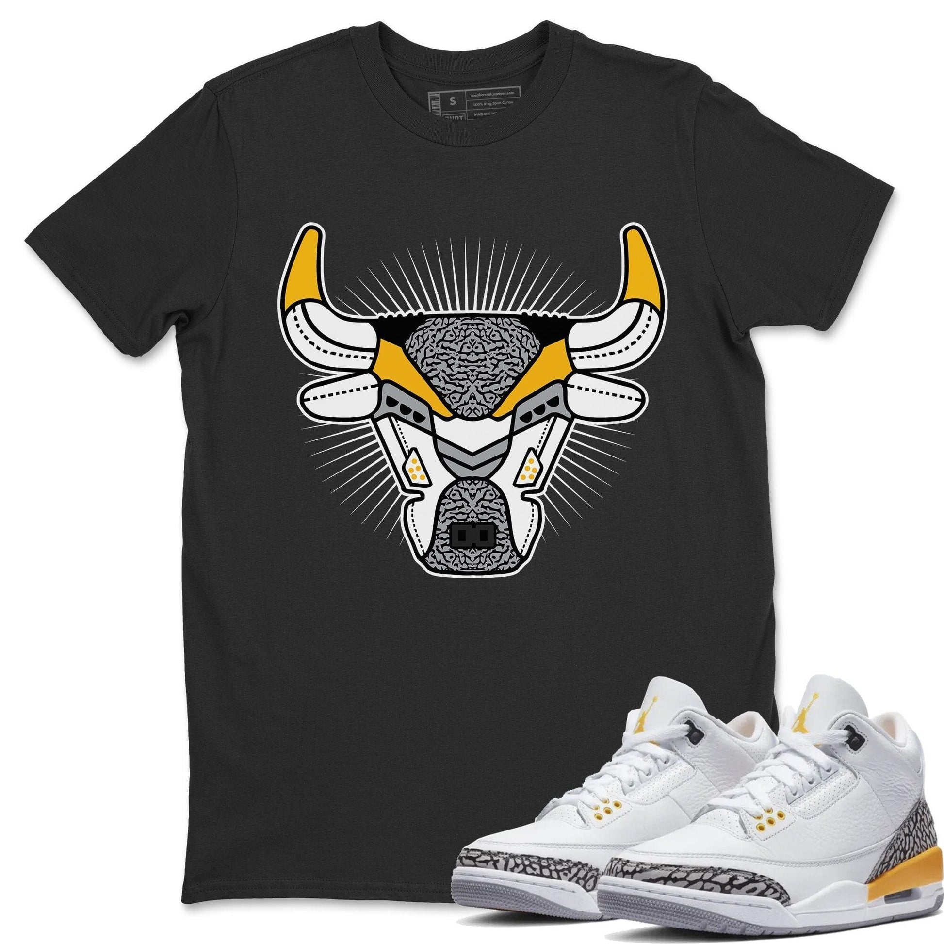 Jordan 3 Laser Orange Sneaker Match Tees Bull Head Sneaker Tees Jordan 3 Laser Orange Sneaker Release Tees Unisex Shirts
