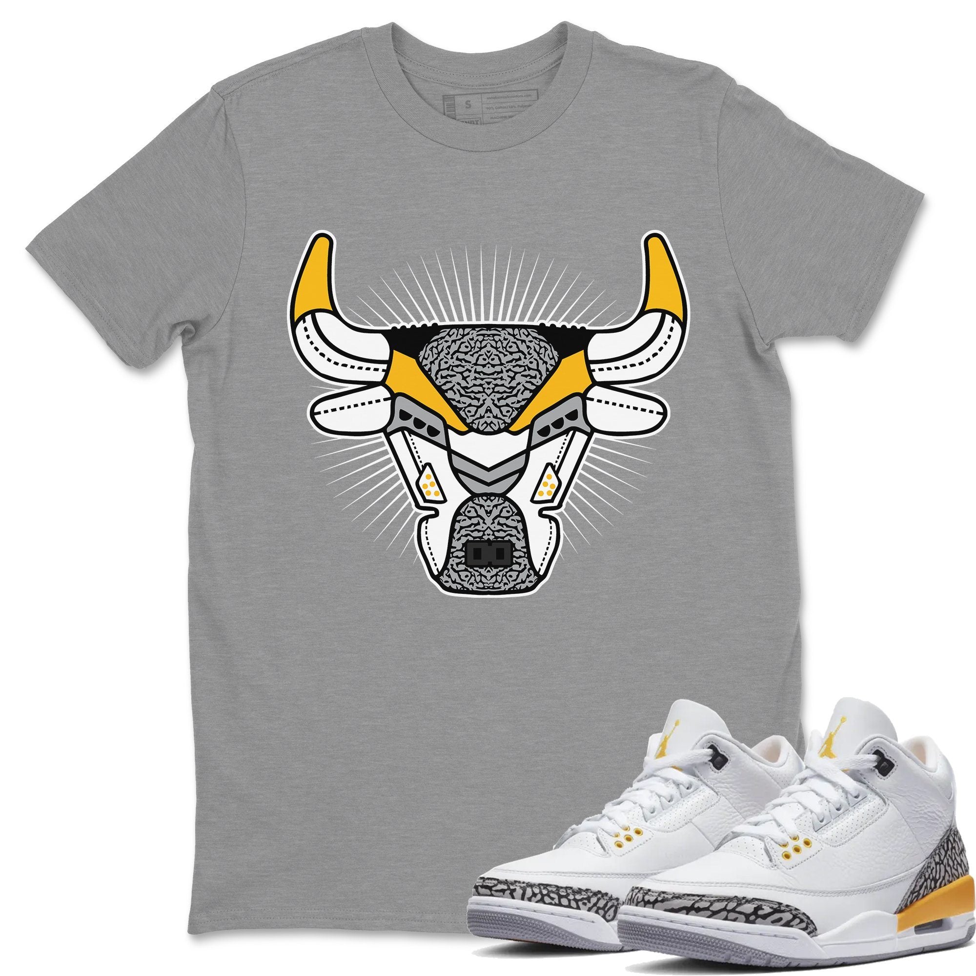 Jordan 3 Laser Orange Sneaker Match Tees Bull Head Sneaker Tees Jordan 3 Laser Orange Sneaker Release Tees Unisex Shirts