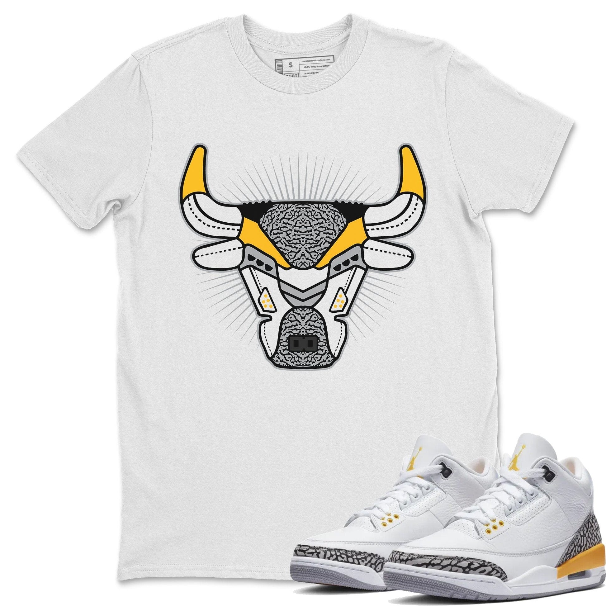 Jordan 3 Laser Orange Sneaker Match Tees Bull Head Sneaker Tees Jordan 3 Laser Orange Sneaker Release Tees Unisex Shirts