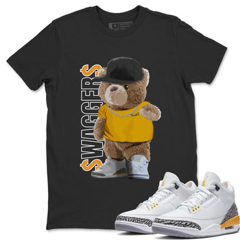 Jordan 3 Laser Orange Sneaker Match Tees Bear Swaggers Sneaker Tees Jordan 3 Laser Orange Sneaker Release Tees Unisex Shirts