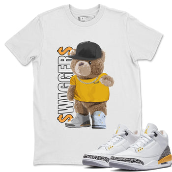 Jordan 3 Laser Orange Sneaker Match Tees Bear Swaggers Sneaker Tees Jordan 3 Laser Orange Sneaker Release Tees Unisex Shirts