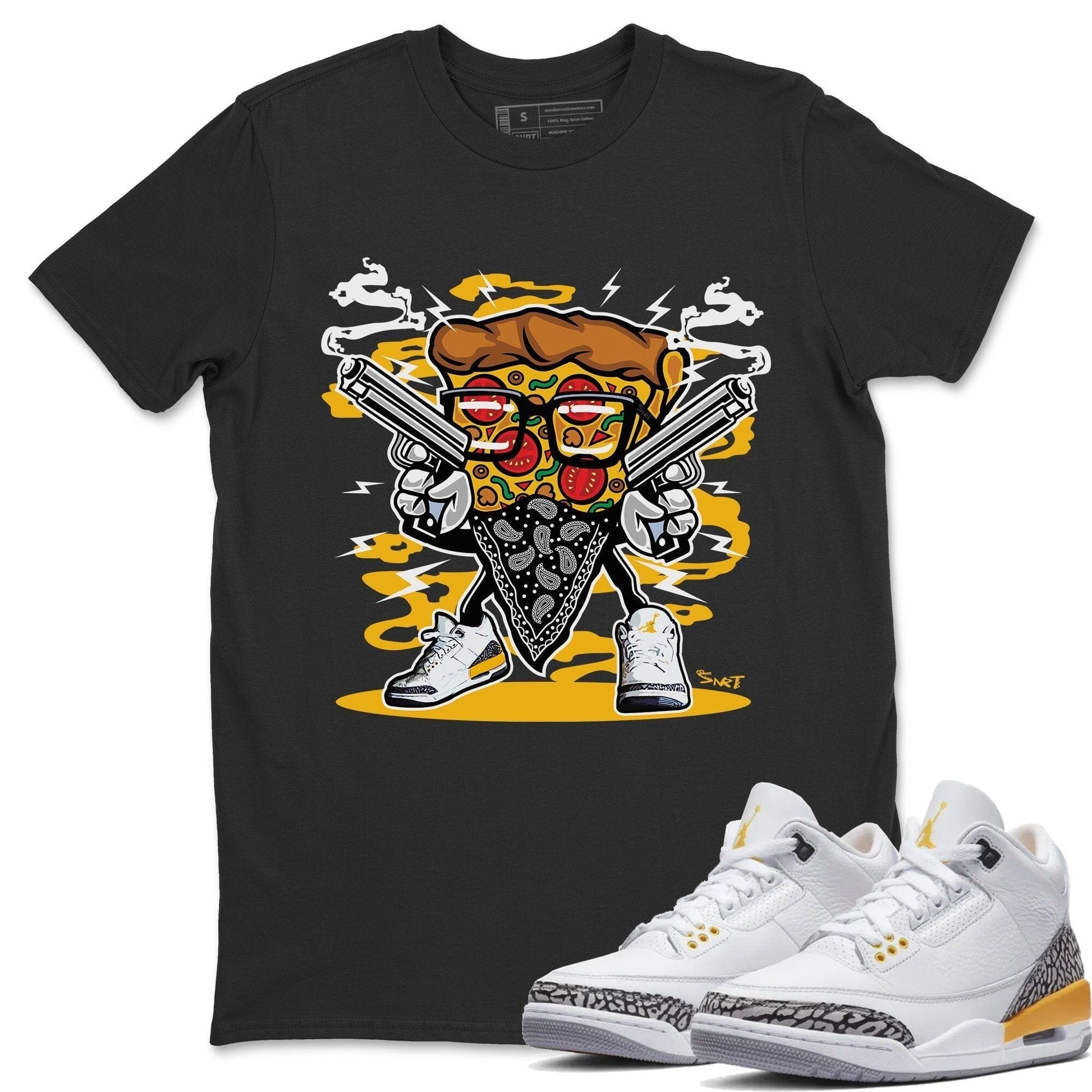 Jordan 3 Laser Orange Sneaker Match Tees Pizza Man Sneaker Tees Jordan 3 Laser Orange Sneaker Release Tees Unisex Shirts