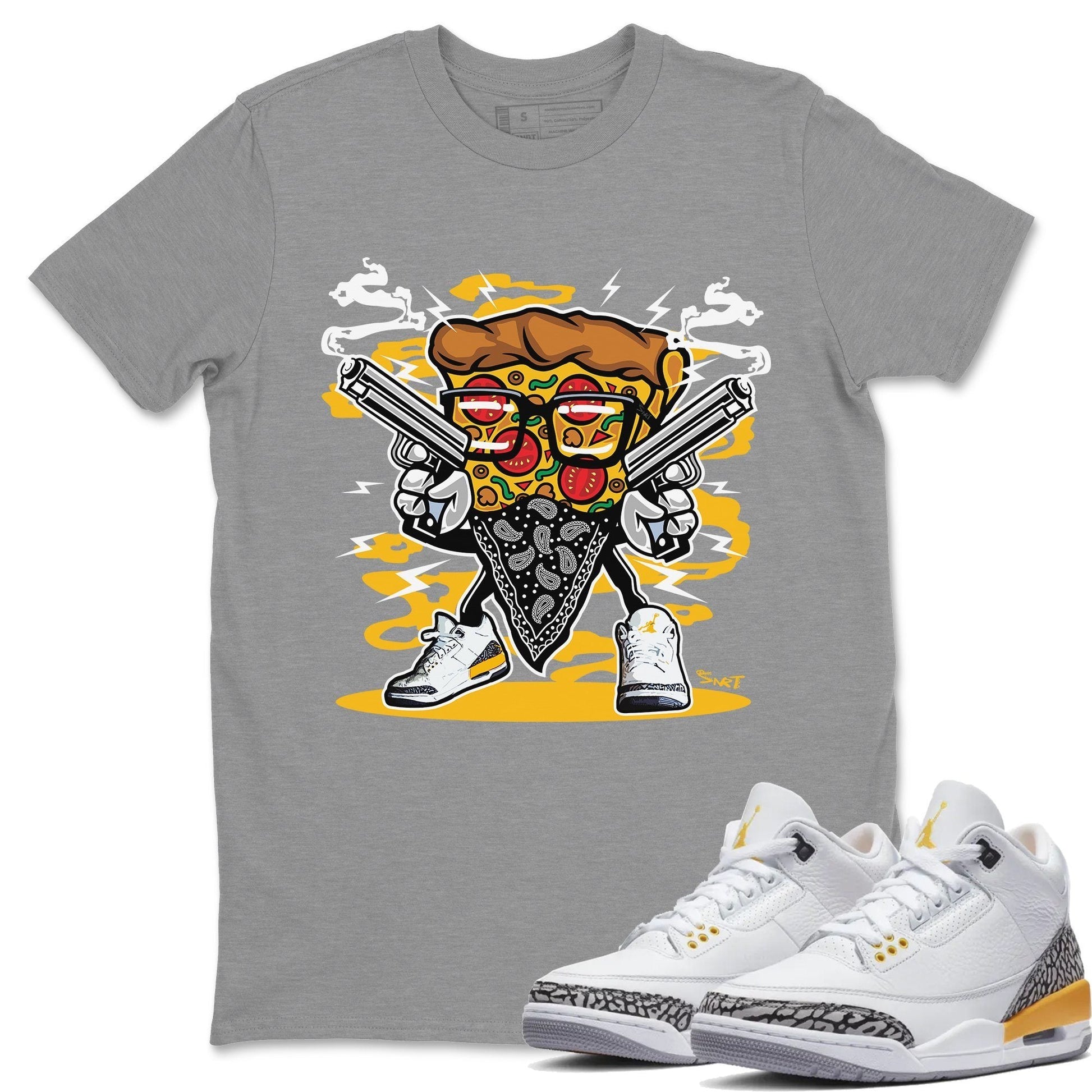 Jordan 3 Laser Orange Sneaker Match Tees Pizza Man Sneaker Tees Jordan 3 Laser Orange Sneaker Release Tees Unisex Shirts