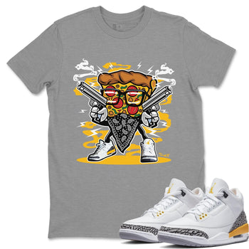 Jordan 3 Laser Orange Sneaker Match Tees Pizza Man Sneaker Tees Jordan 3 Laser Orange Sneaker Release Tees Unisex Shirts