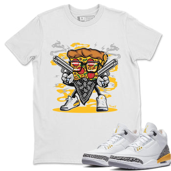 Jordan 3 Laser Orange Sneaker Match Tees Pizza Man Sneaker Tees Jordan 3 Laser Orange Sneaker Release Tees Unisex Shirts