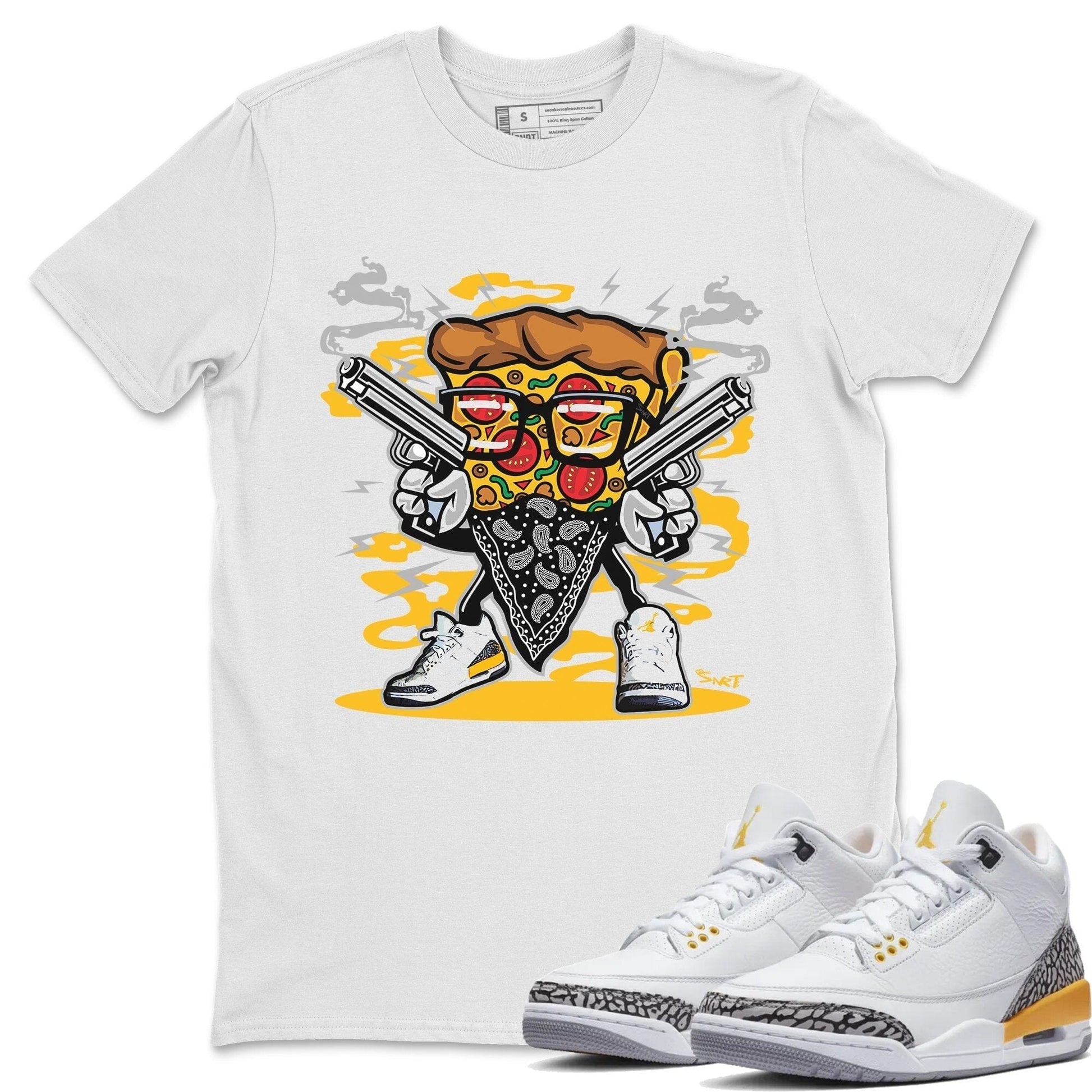 Jordan 3 Laser Orange Sneaker Match Tees Pizza Man Sneaker Tees Jordan 3 Laser Orange Sneaker Release Tees Unisex Shirts