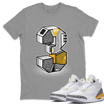 Jordan 3 Laser Orange Sneaker Match Tees Three Statue Sneaker Tees Jordan 3 Laser Orange Sneaker Release Tees Unisex Shirts
