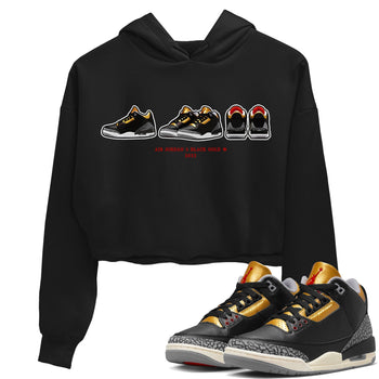 Jordan 3 Black Gold Sneaker Match Tees Air Jordan 3 Prelude Sneaker Tees Jordan 3 Black Gold Sneaker Release Tees Women's Shirts