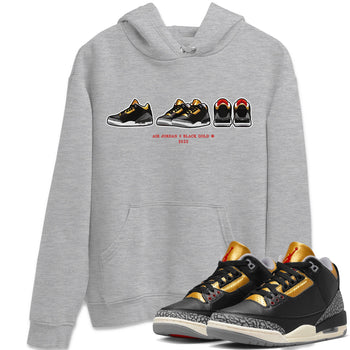 Jordan 3 Black Gold Sneaker Match Tees Air Jordan 3 Prelude Sneaker Tees Jordan 3 Black Gold Sneaker Release Tees Unisex Shirts