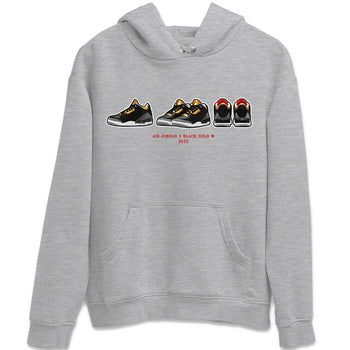 Jordan 3 Black Gold Sneaker Match Tees Air Jordan 3 Prelude Sneaker Tees Jordan 3 Black Gold Sneaker Release Tees Unisex Shirts