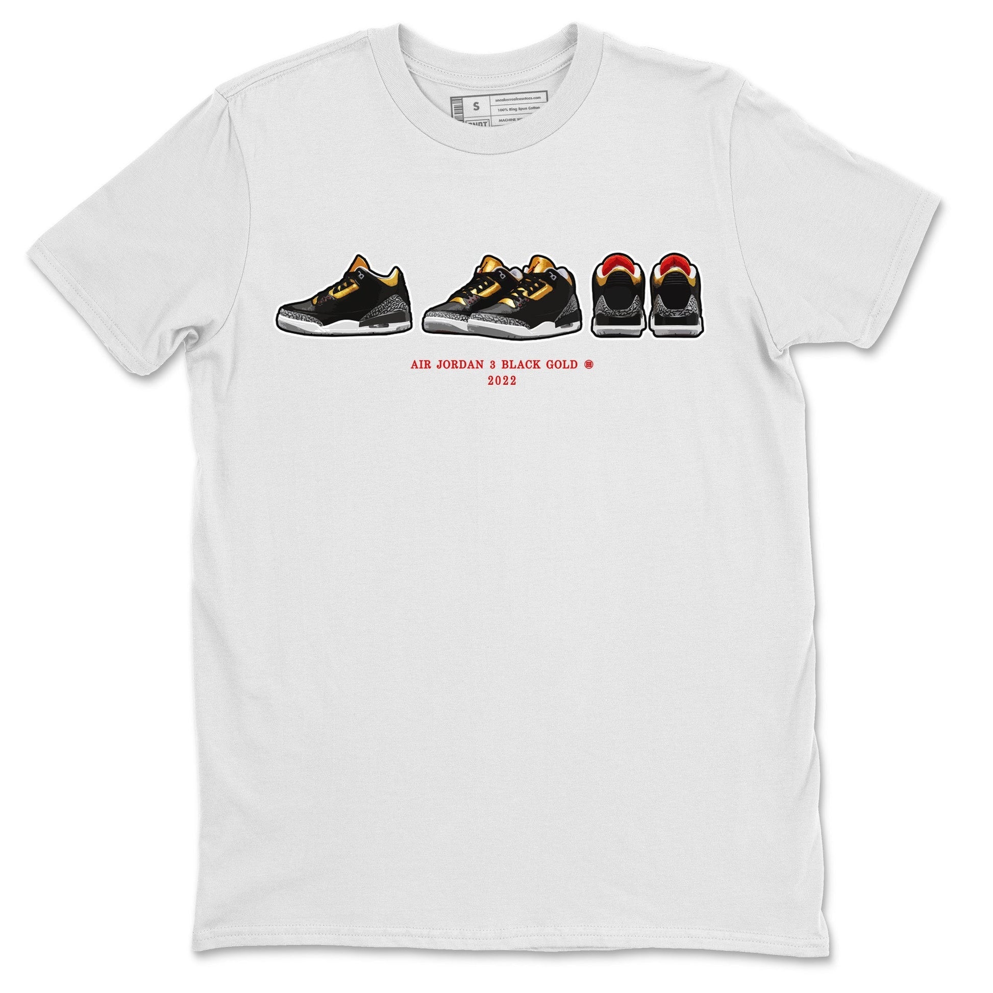 Jordan 3 Black Gold Sneaker Match Tees Air Jordan 3 Prelude Sneaker Tees Jordan 3 Black Gold Sneaker Release Tees Unisex Shirts