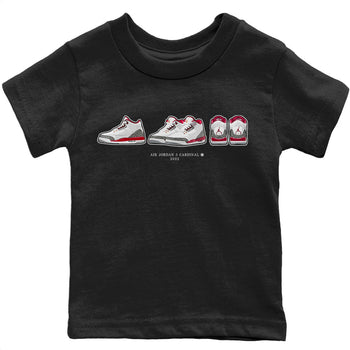 Jordan 3 Cardinal Sneaker Match Tees Air Jordan 3 Prelude Sneaker Tees Jordan 3 Cardinal Sneaker Release Tees Kids Shirts