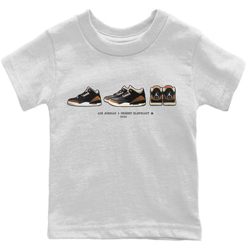 Jordan 3 Desert Elephant Sneaker Match Tees Air Jordan 3 Prelude Sneaker Tees Jordan 3 Desert Elephant Sneaker Release Tees Kids Shirts